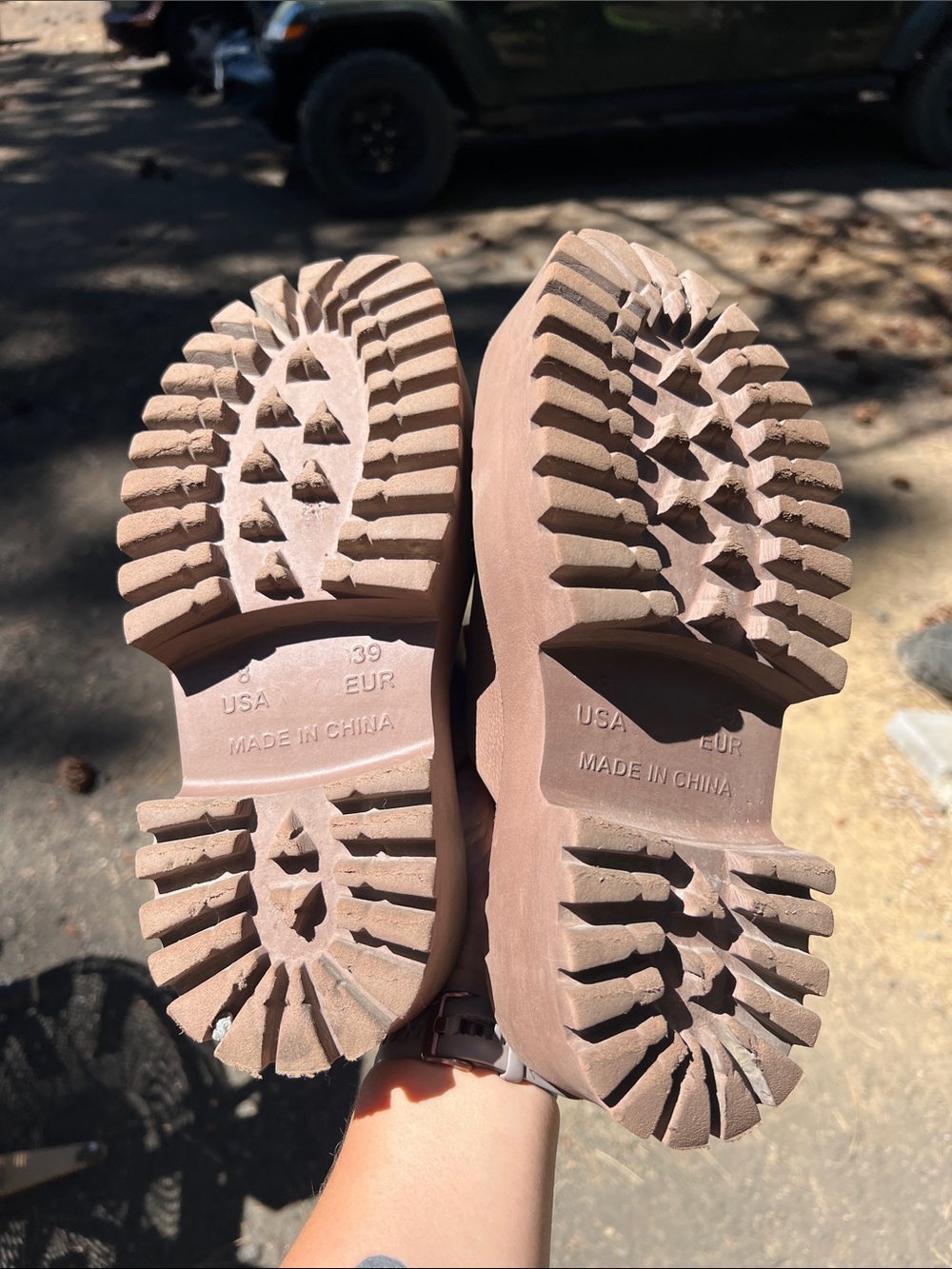 Jeffrey Campbell Mauve-Taupe Slip-On Leather Clogs - Picture 5 of 5